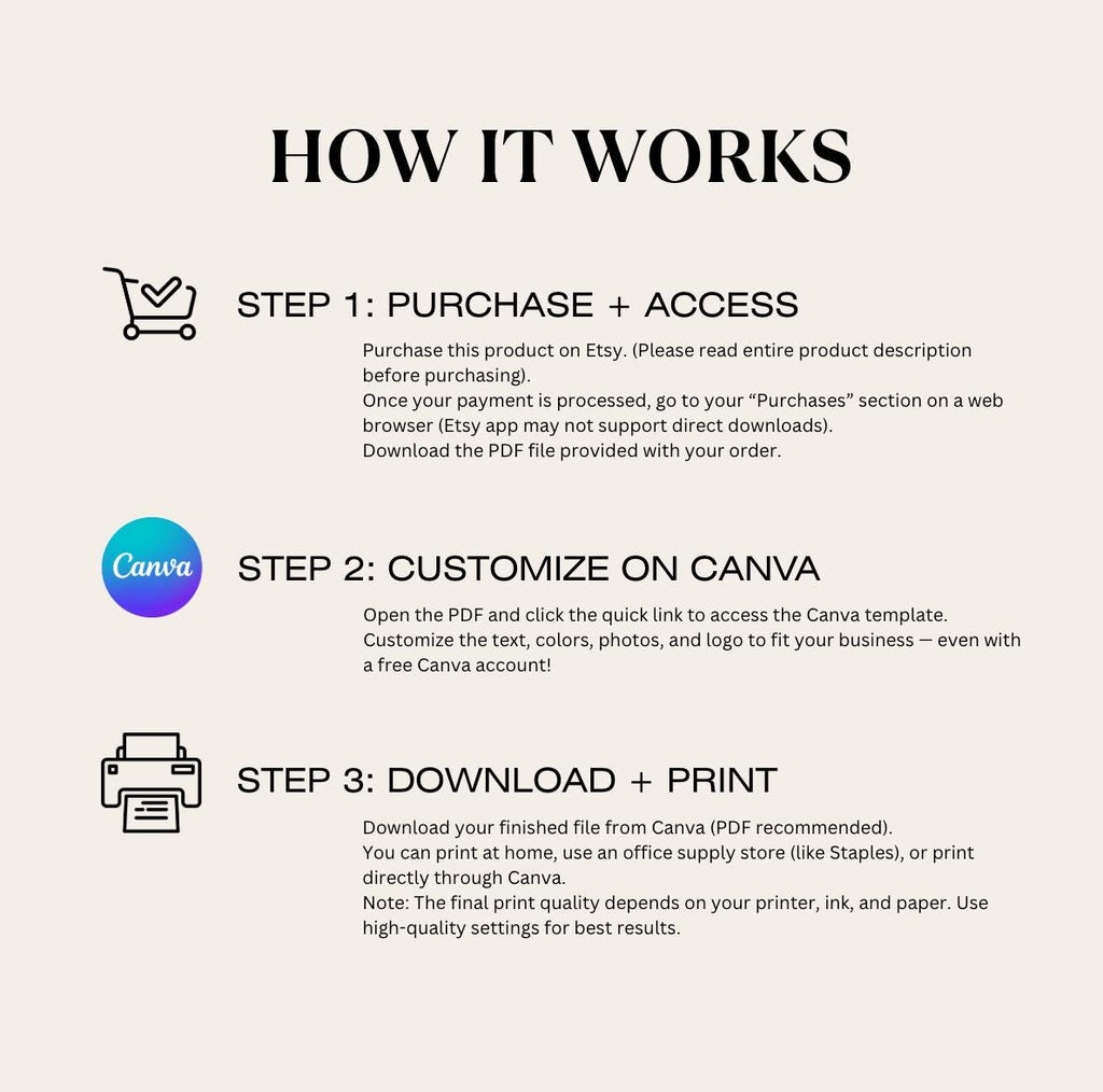 Vending Machine Product Catalog Template | Editable Canva Design (Digital Download)