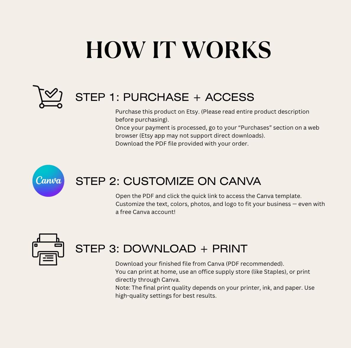 Vending Machine Product Catalog Template | Editable Canva Design (Digital Download)