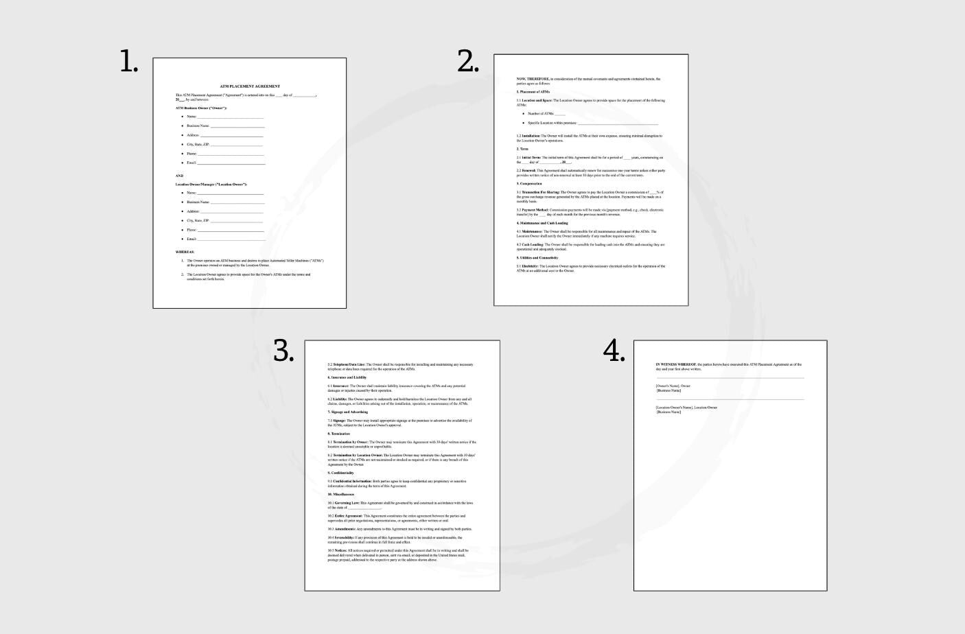 Editable ATM Machine Placement Agreement: Business Contract (PDF)
