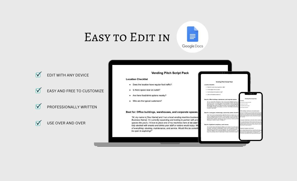 Vending Machine Pitch Kit: Sales Scripts & Email Templates (PDF)