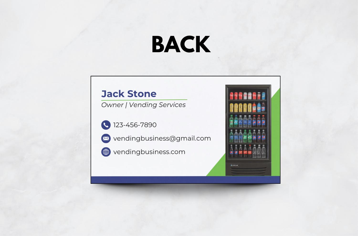 Custom Vending Machine Business Card Template | Modern Editable Canva Template for Vendors (Digital Download)