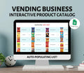Interactive Vending Product Catalog Template: Google Sheets (Digital Download)