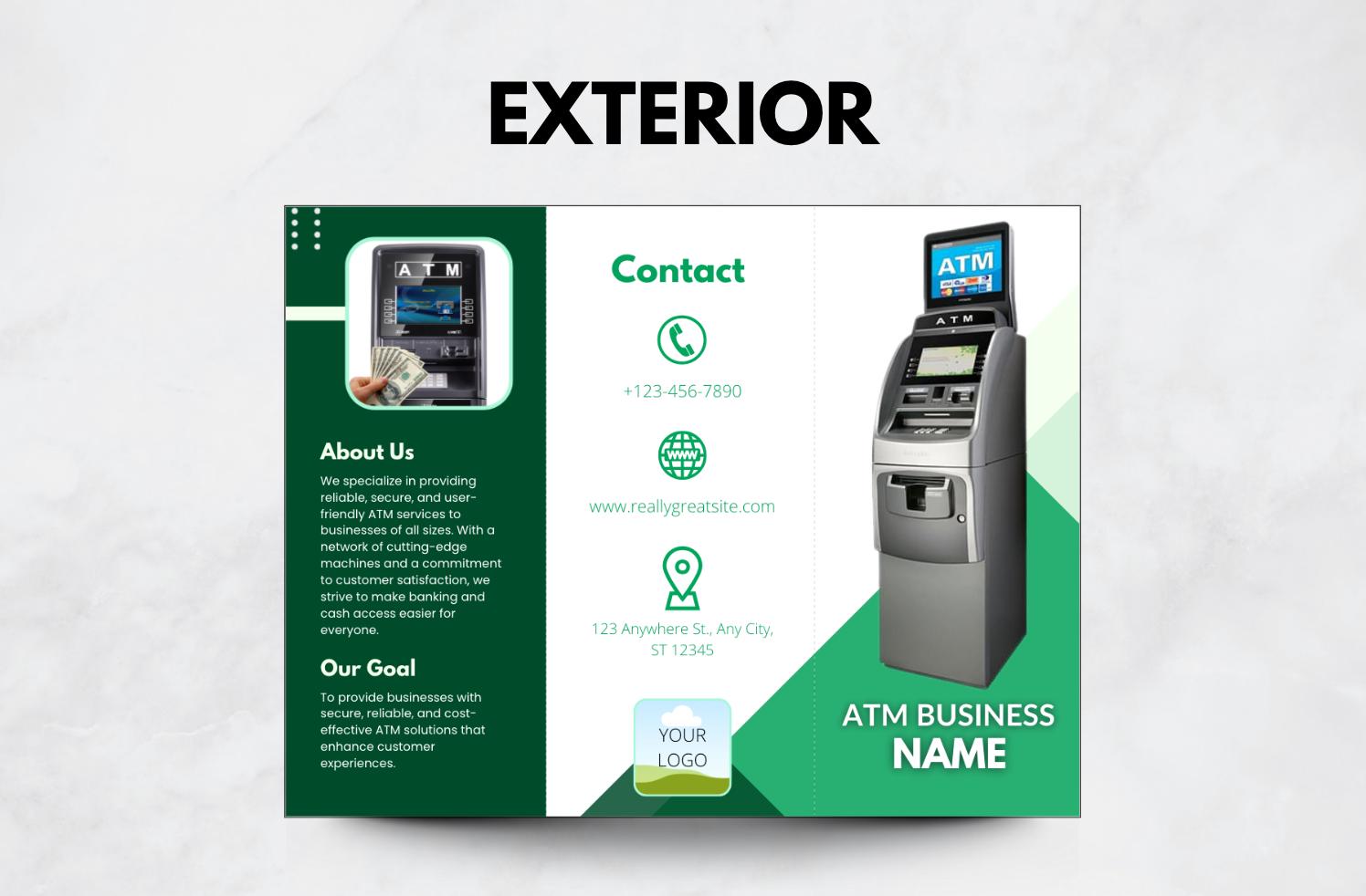 ATM Business Brochure Template: Editable Canva Flyer (Digital Download)