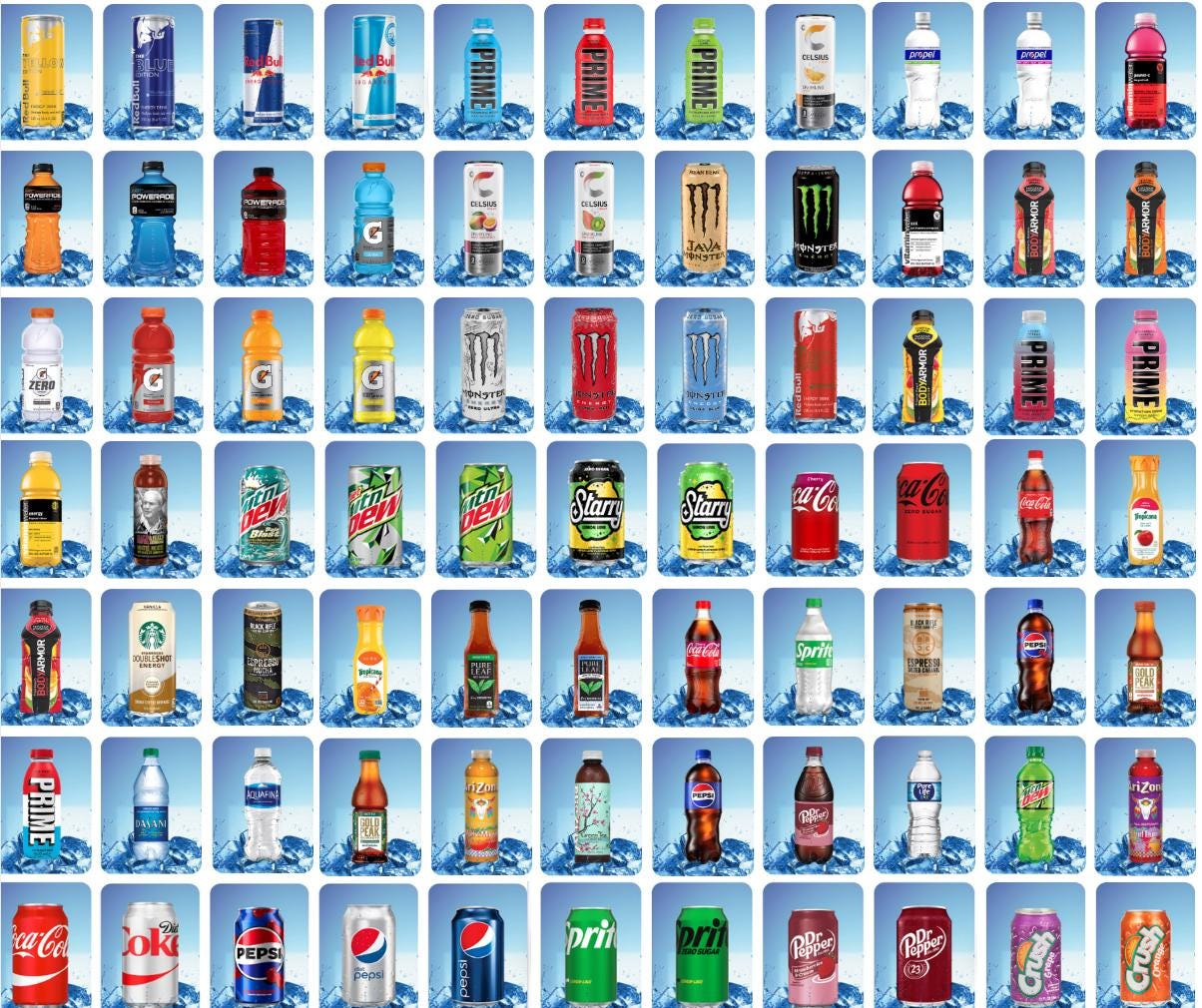 Big Button Vending Machine Drink Labels: 120 HVV Designs (PDF Download)