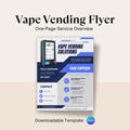 Vape Vending Flyer Template | Editable Canva Template for Vape Machine Businesses | Customizable Marketing Brochure for Vending Owners
