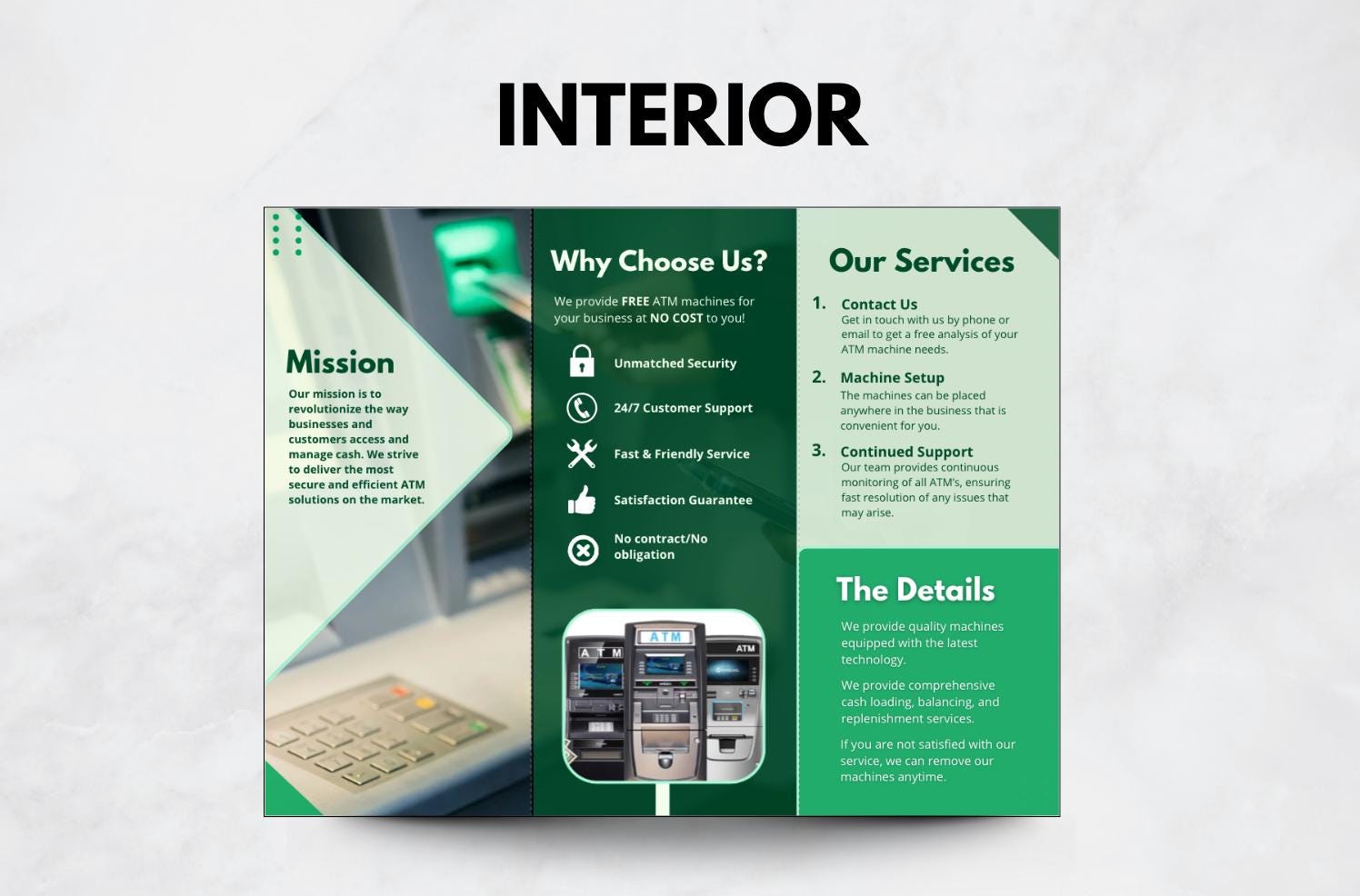 ATM Business Brochure Template: Editable Canva Flyer (Digital Download)