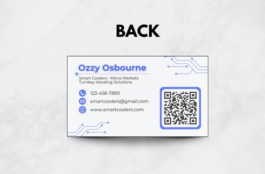 Smart Cooler Business Card Template: Editable Canva Design (Digital Download)