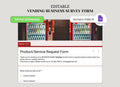 Editable Vending Machine Google Form: Product Request & Service Inquiry (Digital Download)