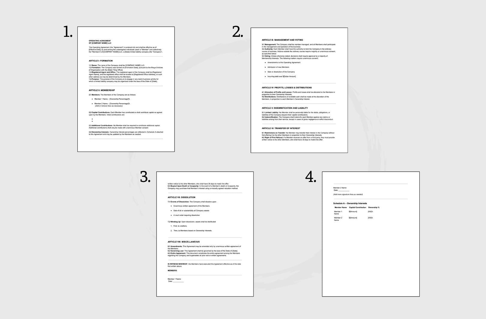 Multi-Member LLC Operating Agreement Template: Customizable Legal Contract (PDF)