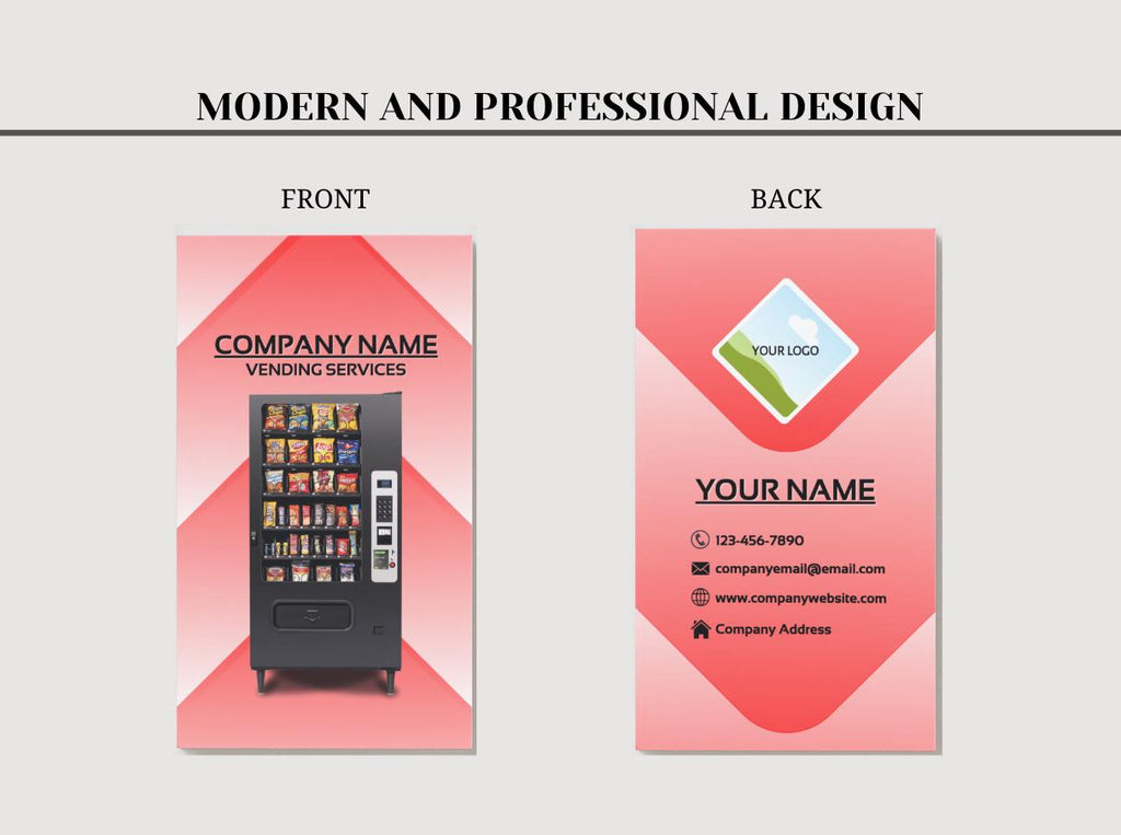 Vending Machine Business Card Template: Customizable Canva Design (Digital Download)