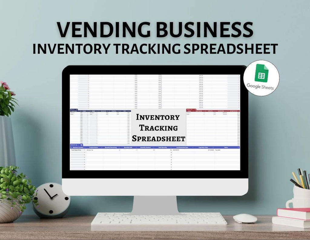 Vending Machine Inventory Tracker: Google Sheets Template (Digital Download))