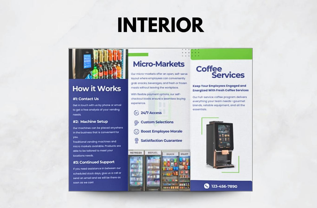 Vending Machine Marketing Brochure | Editable Canva Flyer Template for Vending Business Promotion (Instant Download)