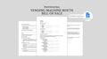 Vending Machine Route Bill of of Template – Editable PDF Form