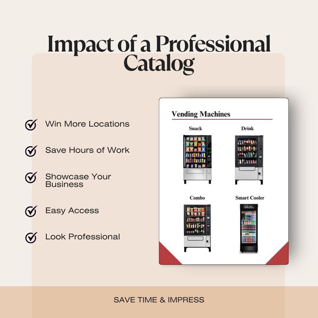 Vending Machine Product Catalog Template | Editable Canva Design (Digital Download)