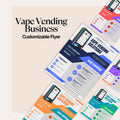 Vape Vending Flyer Template | Editable Canva Template for Vape Machine Businesses | Customizable Marketing Brochure for Vending Owners