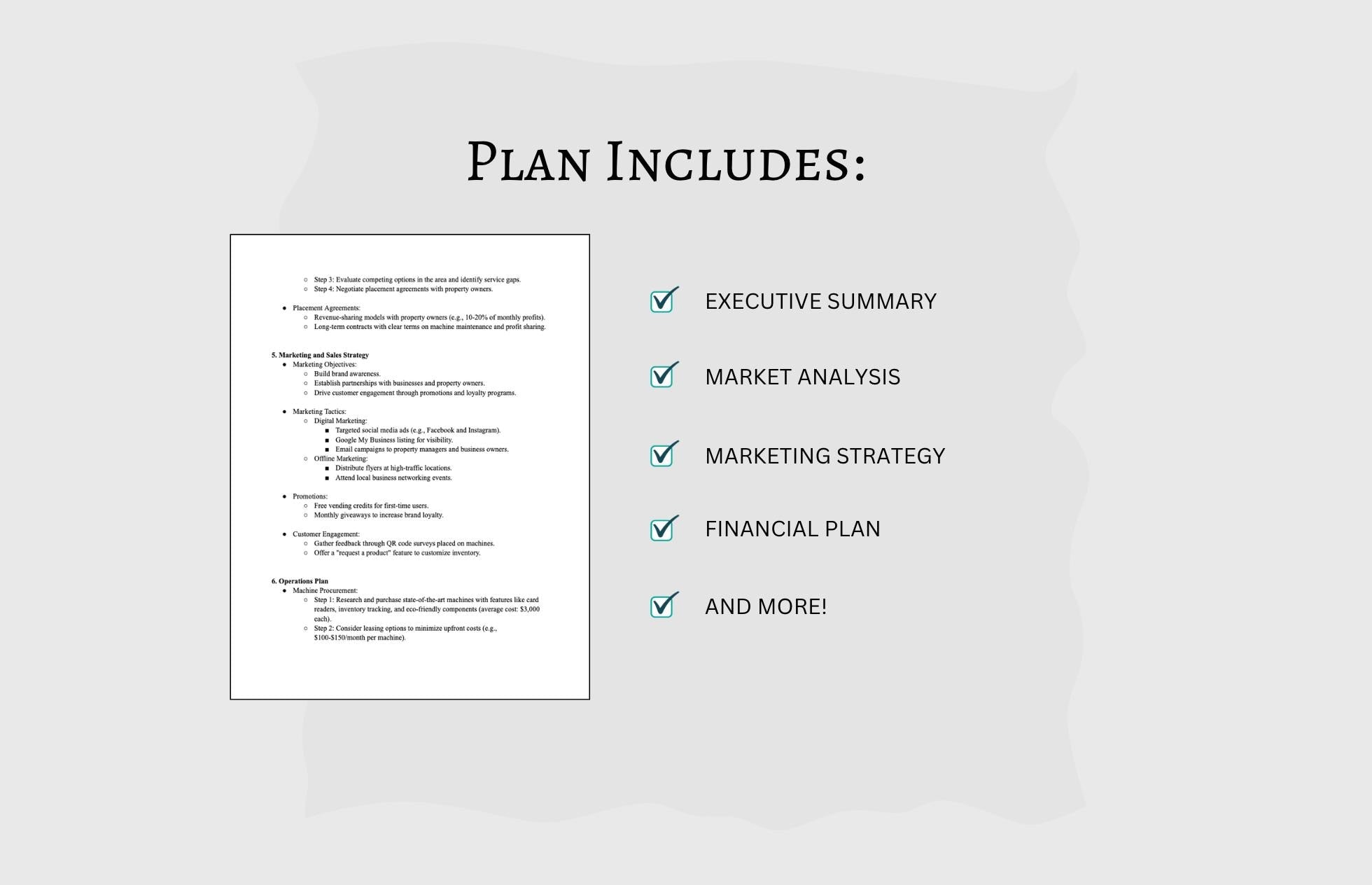 Vending Machine Business Plan Template: Startup Guide (PDF)