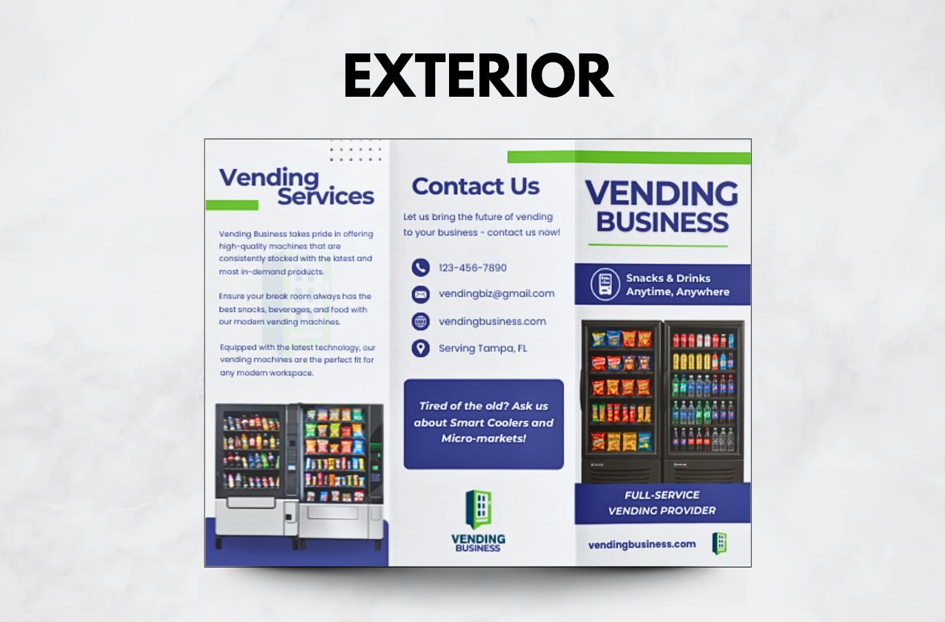 Vending Machine Marketing Brochure | Editable Canva Flyer Template for Vending Business Promotion (Instant Download)