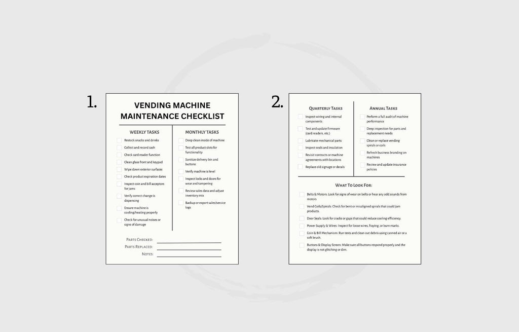 Vending Machine Maintenance Checklist: Printable Service Log (Canva Template)