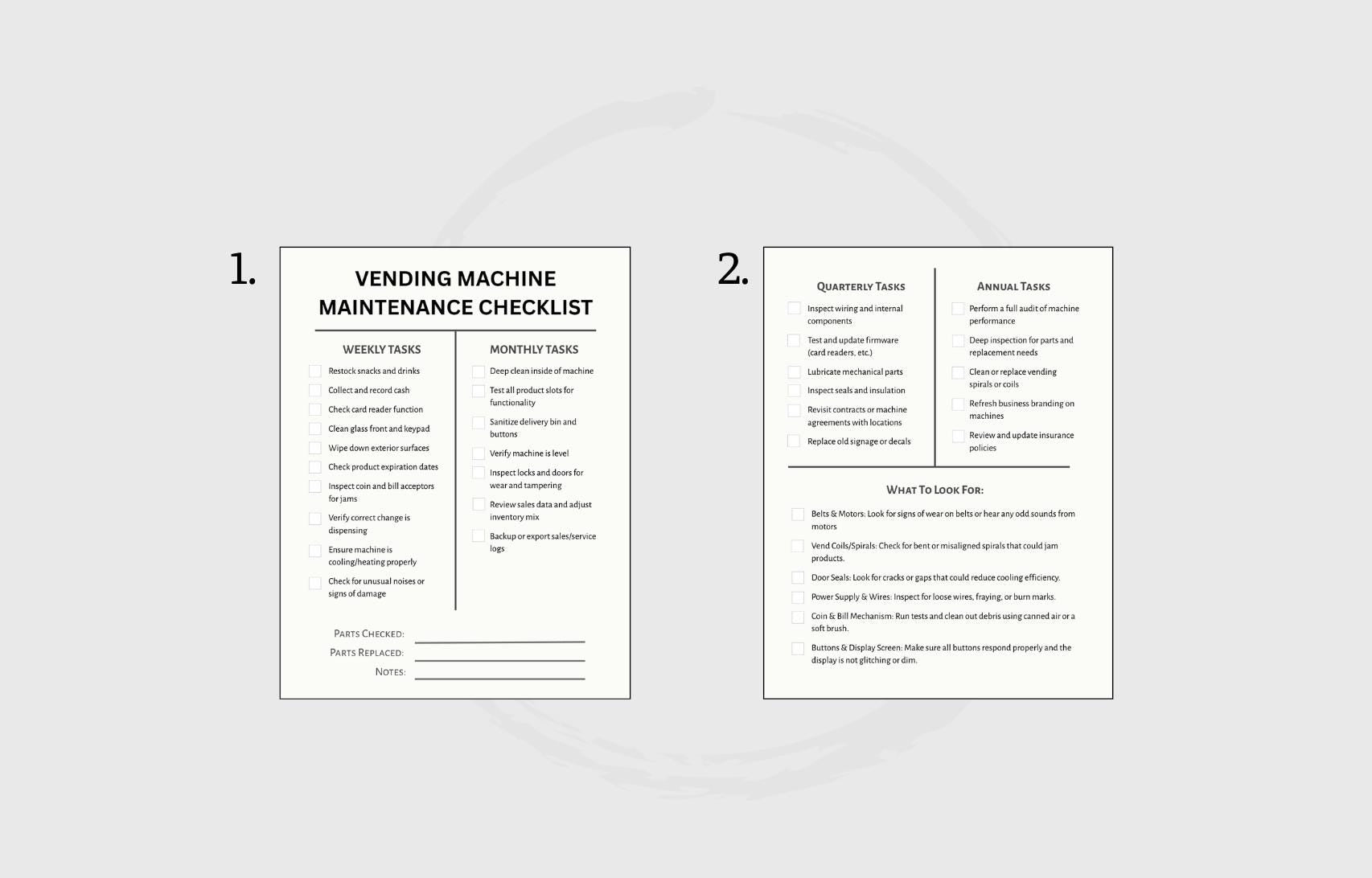 Vending Machine Maintenance Checklist: Printable Service Log (Canva Template)
