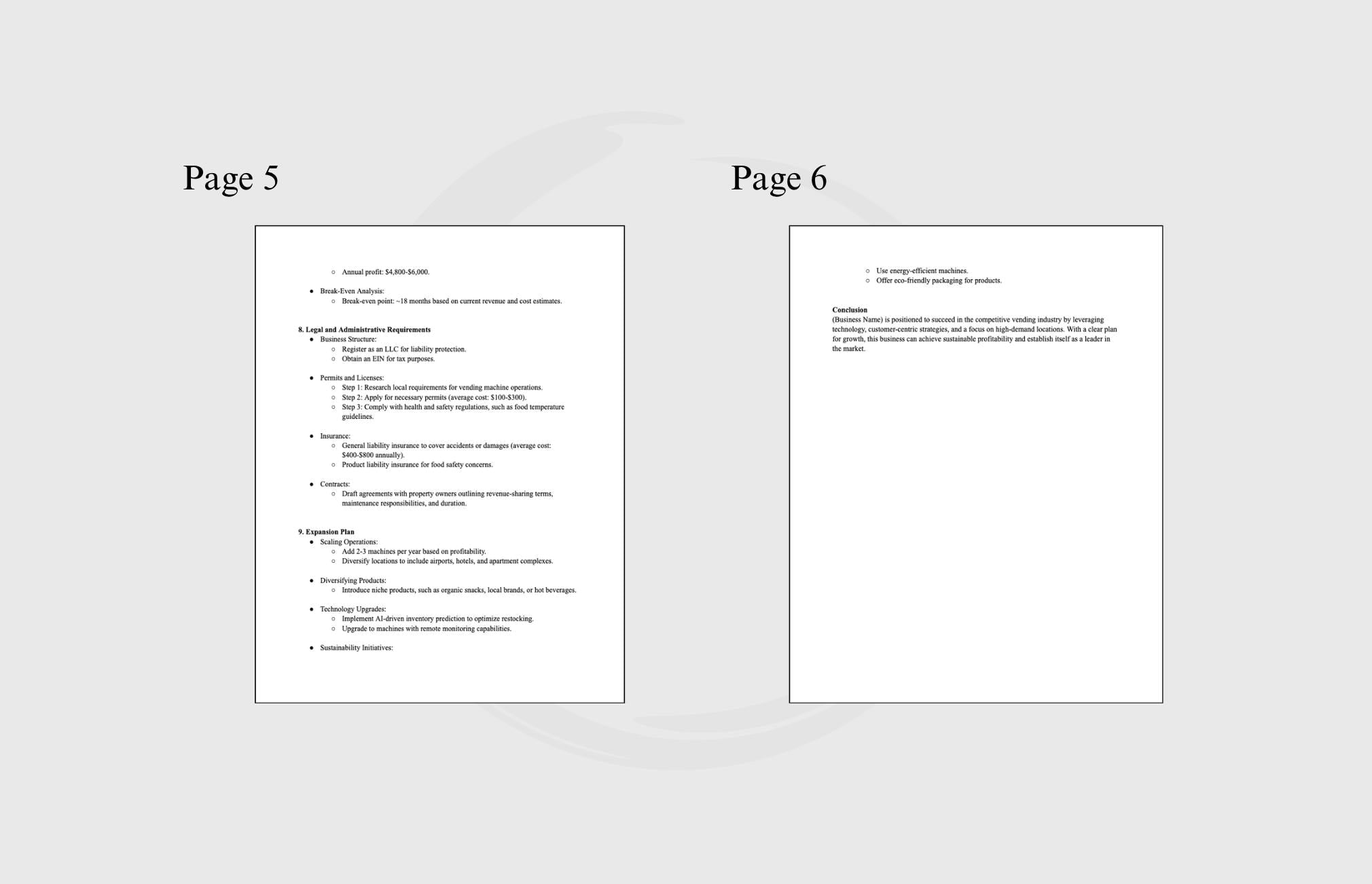 Vending Machine Business Plan Template: Startup Guide (PDF)