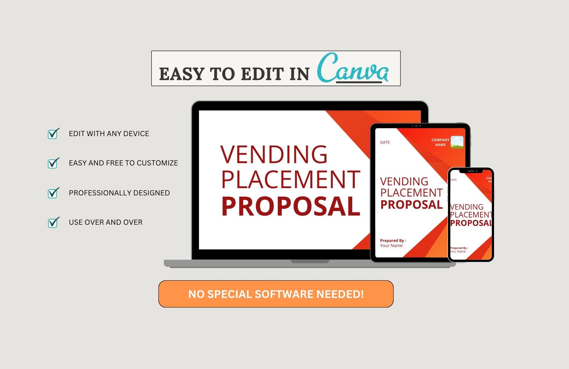 Vending Machine Placement Proposal Template: Editable Business Pitch (Canva, PDF Download)