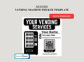 Custom Vending Machine Business Sticker Template: Editable Design (Digital Download)