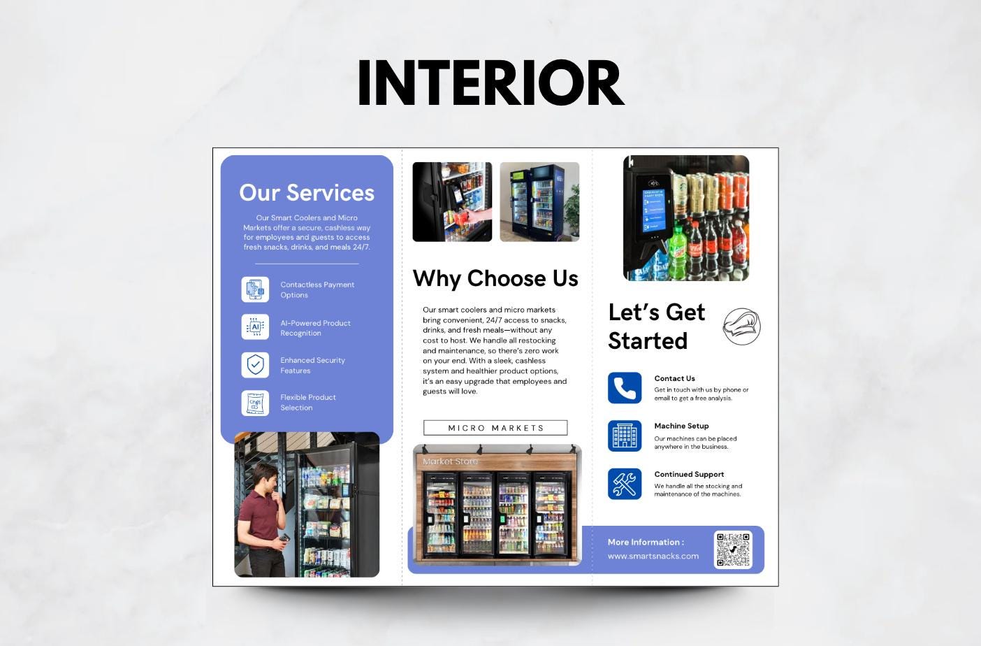 Smart Cooler Brochure Template: Customizable Vending Business Marketing (Digital Download)