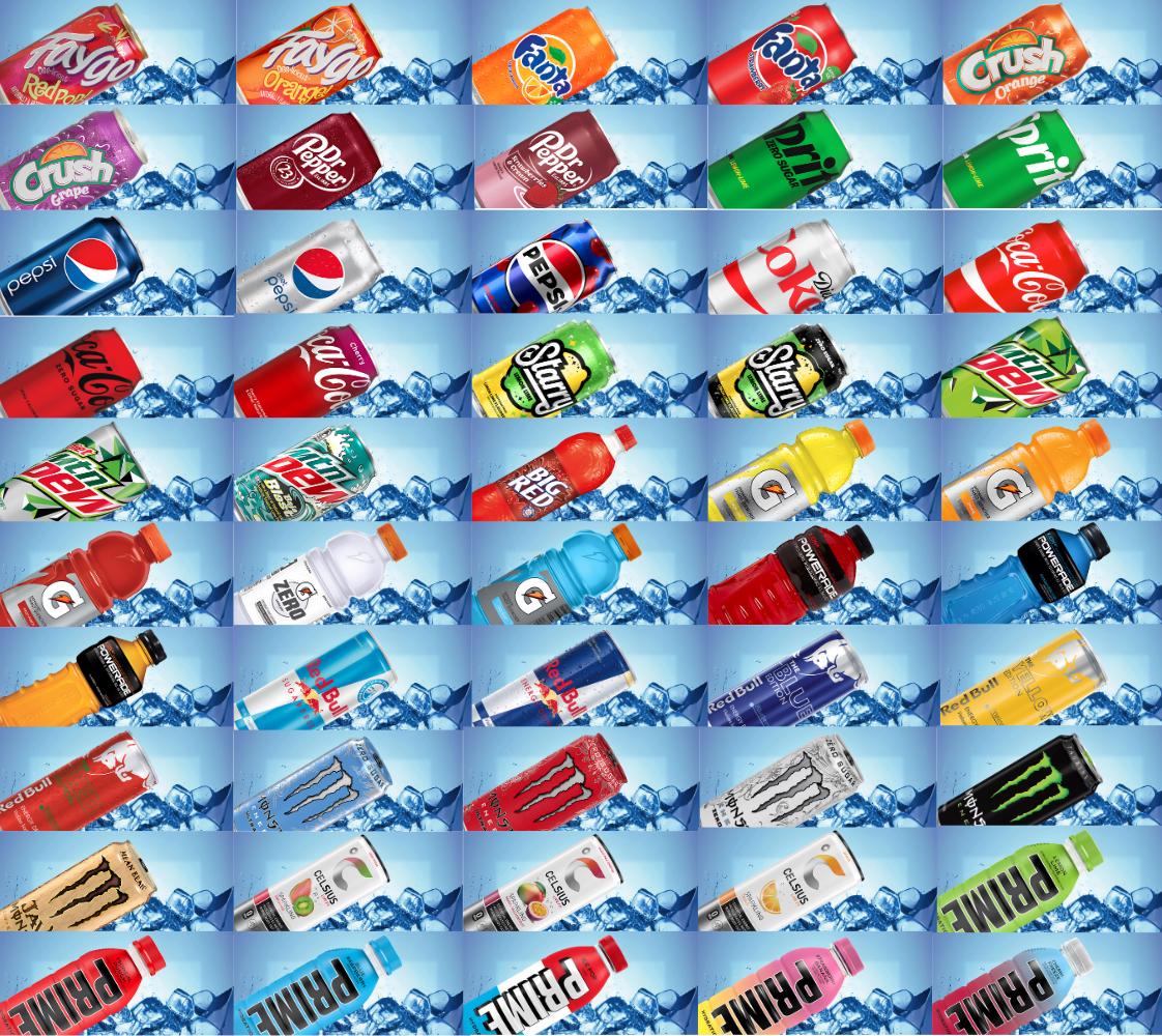 Vending Machine Labels: 120+ Snack & Drink Stickers (PDF Download, 3.6x1.6")