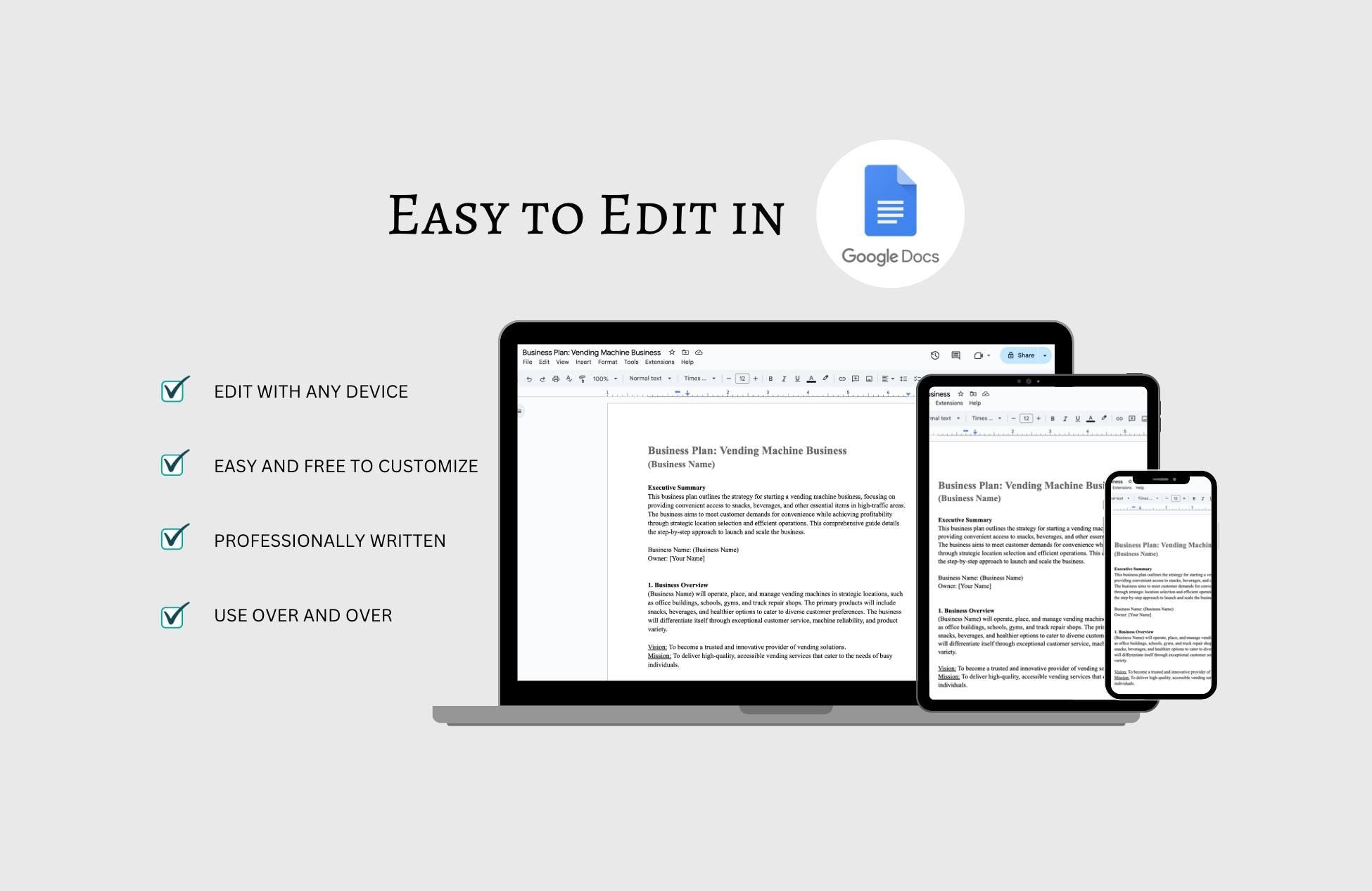 Vending Machine Business Plan Template: Startup Guide (PDF)