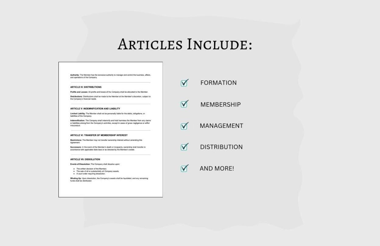 Multi-Member LLC Operating Agreement Template: Customizable Legal Contract (PDF)