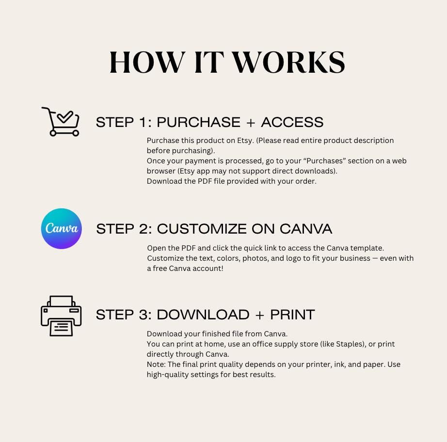 Vending Machine Notice Sticker Template | Editable Canva Sticker | Refund Policy & Contact Info Design