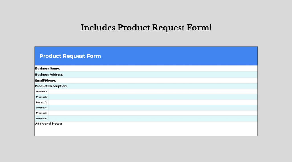 Interactive Vending Product Catalog Template: Google Sheets (Digital Download)