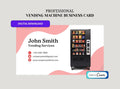 Vending Machine Business Card Template: Wave Design (Canva Editable, Digital Download