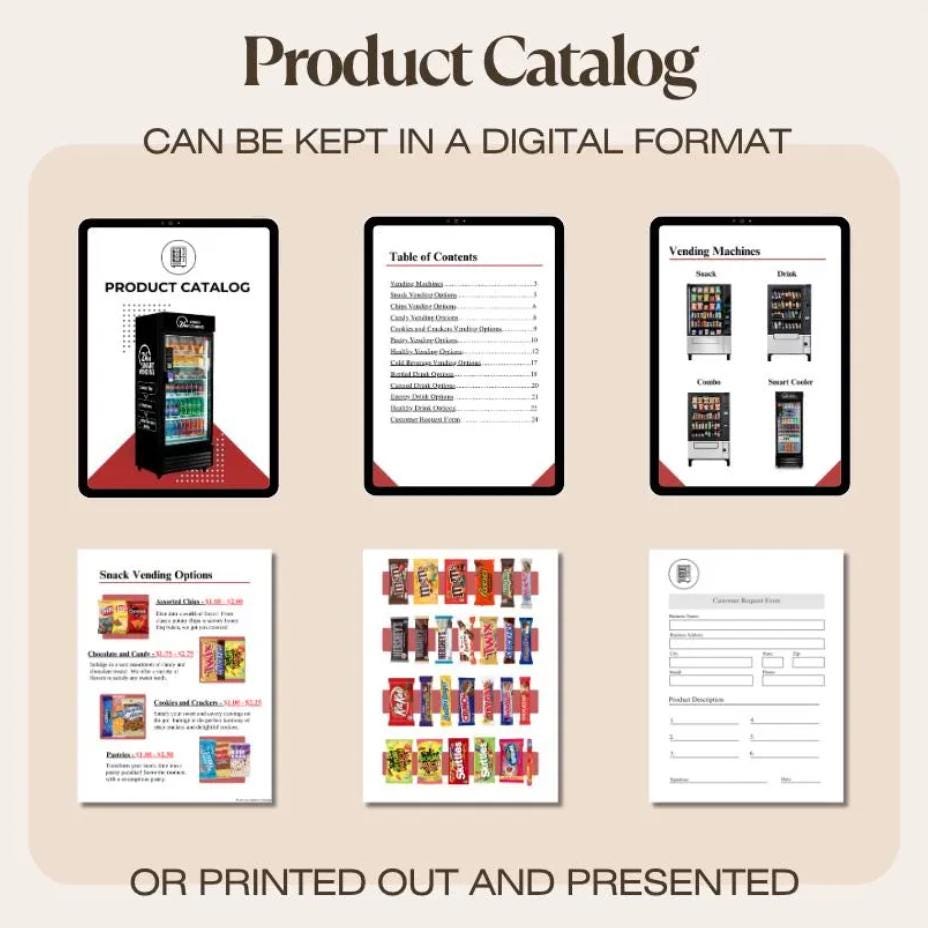 Smart Vending Marketing Bundle | Flyer, Brochure, Catalog (Digital Download)