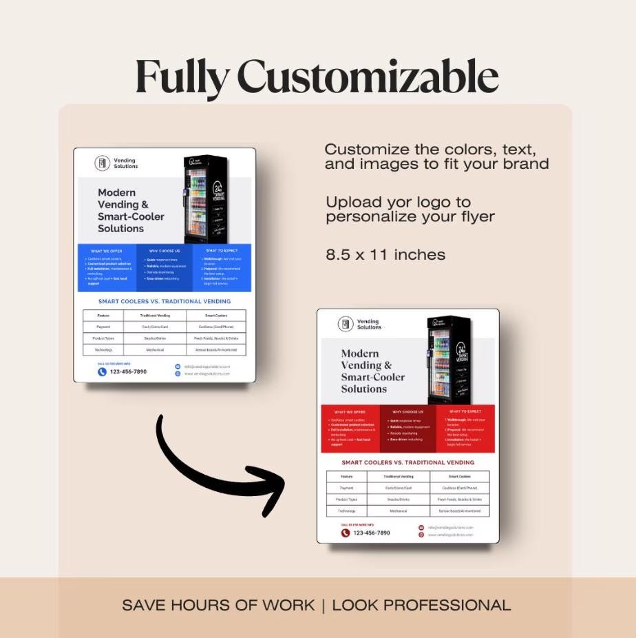 Smart Vending Marketing Bundle | Flyer, Brochure, Catalog (Digital Download)