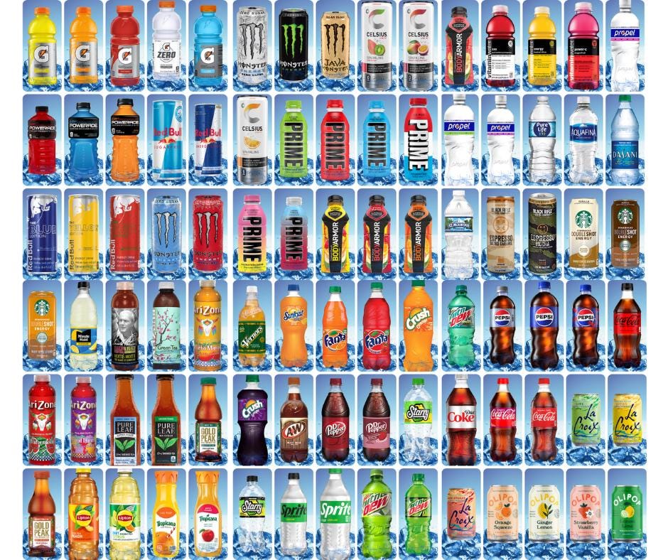 Royal Vendors Vending Machine Drink Labels: 120 Chameleon-Style Designs (PDF Download)
